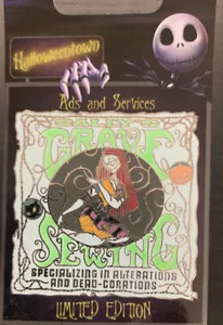 Halloweentown Nightmare Before Christmas Sally's Grave Sewing Disney Pin LE - Picture 1 of 1