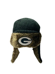 NFL Green Bay Packers ‘47 Brand Winter Furry Trapper Hat Cap Adult Size Snow - Picture 1 of 4