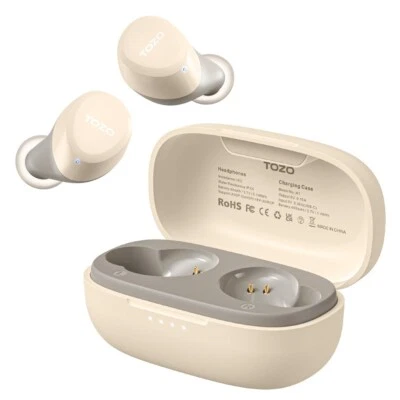 TOZO A1 Kopfhörer Bluetooth 5,3 In-Ear, 30 Std. Spielzeit, IPX5 wasserfest,USB-C