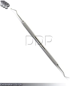 10x Escavatore Dentale 125/126 Cucchiaio Doppia Estremità 2,5mm Strumenti - Foto 1 di 1