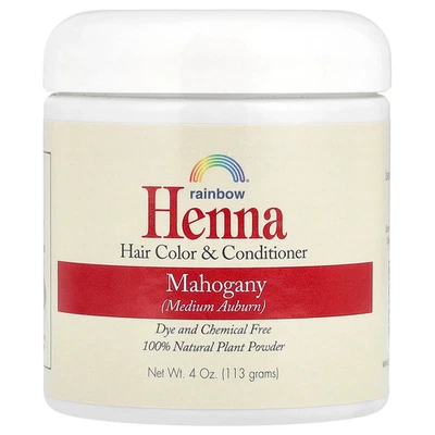 Henna, color de cabello y acondicionador, caoba (castaño rojizo medio), 4 oz (113 g) Foto 1 de 2