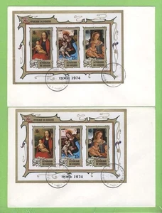 Burundi 1974 Christmas two miniature sheet First Day Covers - Picture 1 of 1