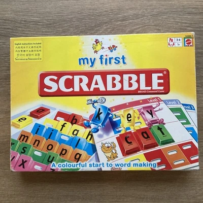 MATTEL MY FIRST SCRABBLE 2005 WORD MAKING EDUCATIONAL Vintage  COMPLETE BOXED - Image 1 of 4