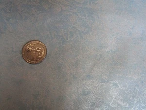 FEENFROST Vintage SILBERBLÄTTER auf HELLBLAU 1990er BAUMWOLLSTOFF - 4 Yard - Bild 1 von 2