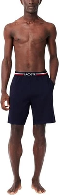Pantalones Cortos de Pijama Lacoste Para Hombres Elastizados Tonal Cintura en Azul Marino Talla XL Foto 1 de 4