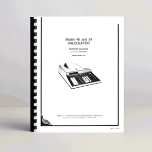 Service Manual for Hewlett Packard HP 46 | HP 81 Calculator - Picture 1 of 1