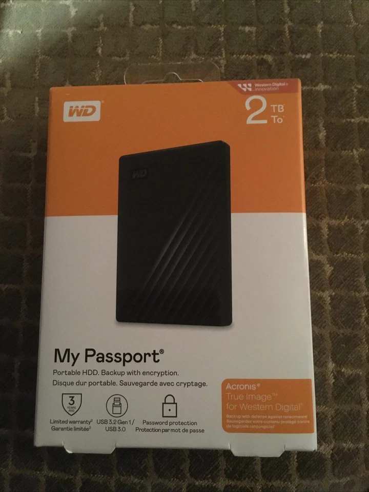 Western Digital My Passport 2TB External 3.5 inch (WDBYVG0020BBK-WESN) HDD - Image 1 of 1