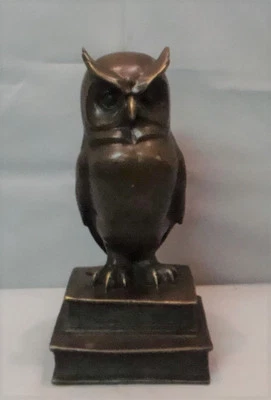 Statue Sculpture Chouette Hibou Oiseau Animalier Style Art Deco Style Art Nouvea - Photo 1/4