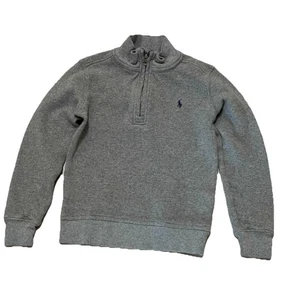 Polo by Ralph Lauren 1/4-Reißverschluss Pullover mit Stehkragen Thermo grau Jungen Jugend Größe 6 - Bild 1 von 8