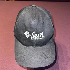 VINTAGE Sun Microsystems Computer Programming Black Adjustable Hat Cap - Picture 1 of 10