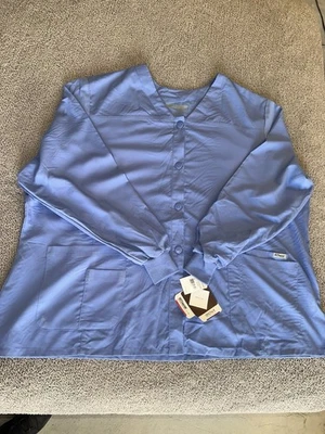 5XL-NEW Grey's Anatomy by Barco Blue 4 Pocket Sporty Warm Up Jacket J-132 - Image 1 of 4