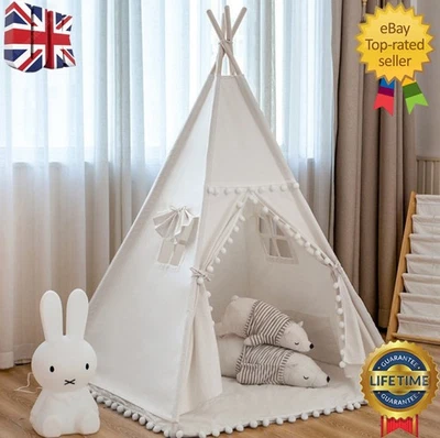 Indoor Outdoor Kids Teepee Play Tent Foldable Portable Storage Space Tents New~ - Image 1 of 4