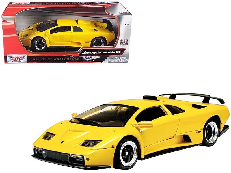 Carro modelo Lamborghini Diablo GT amarelo 1/18 fundido por Motormax - Imagem 1 de 1