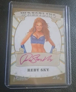 2016 Reby Sky Leaf Wrestling Signature Series Authentic Autograph Card Pink Ink - Bild 1 von 2