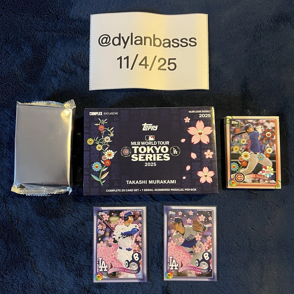 Juego completo de 25 cartas Topps Tokyo Series Takashi Murakami 2025 con caja 2x Ohtani Foto 1 de 1
