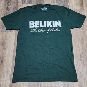 Camiseta Belikin Para Hombre L Verde Manga Corta Cerveza de Belice Doble Cara Gráfico - Imagen 1 de 7