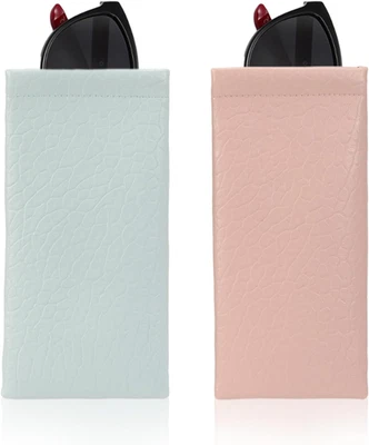 Bolsa para gafas de sol Squeeze Top - Organizador de gafas de sol portátil Bolsas Suave Cuero PU Foto 1 de 4