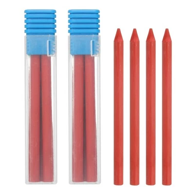 12Pcs 5.6mm 2B Carpenter Pencil Lead Refills, Solid Dry Pencil Refills, Red - Image 1 of 4