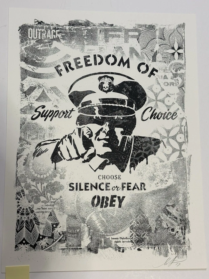 Obey Shepard Fairey Damaged Freedom Of Choice Print Urban Art Kunst Streetart - Bild 1 von 1