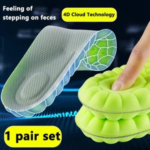High Elasticity Latex Sport Insoles Pads Arch Support Orthotic Insoles Reathable - Picture 1 of 36