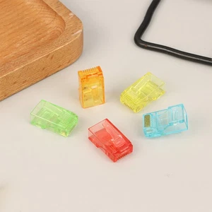 100Pcs RJ45 Pass Through Connectors Strain Relief Boots EZ To Crimp Modular Plug - Afbeelding 1 van 17