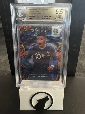 2020 Panini Select UEFA Euro Soccer Tiger Prizm #51 Kylian Mbappe SSP BGS 9.5 - Image 1 of 4