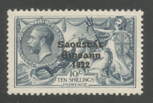 IRLAND SG85 der 1925-8 GV 10/- schmales Datum Seepferdchen sehr schön MNH - Bild 1 von 2