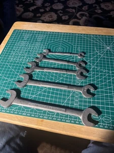 Vintage Craftsman V Series 5 pc Double Open-End  Wrench Set 3/8" -7/8" USA - Picture 1 of 3