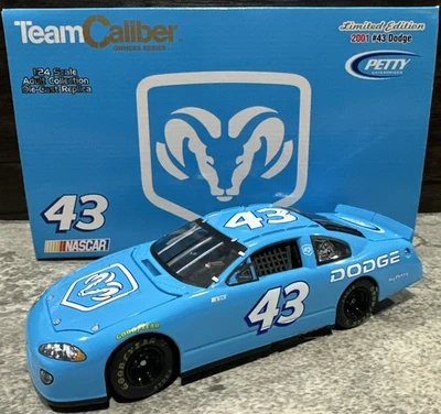 2001 Petty Enterprises Blue #43 Dodge 1/24 Team Caliber Owners Nascar Diecast - Image 1 of 4