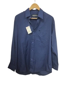 Emporio Armani Shirt Men's Blue & Black Checked Collar Pocket Long Sleeve S XL - Picture 1 of 7
