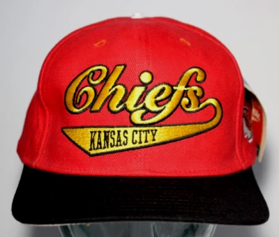 Década de 1990 Raro Antiguo De Colección Kansas City Chiefs Snapback Sombrero Reebok NFL Pro Line Sombrero Foto 1 de 4