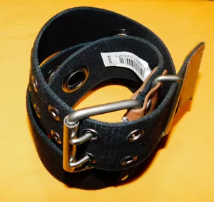 NUEVO CON ETIQUETAS CINTURÓN MUJER GAP NEGRO ALGODÓN CON ETIQUETAS CUERO TALLA L - 36/90cm.. - Imagen 1 de 6