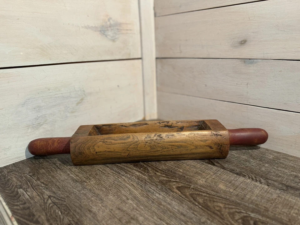Treenware Rolling Pin Planter 22" Long 4" Wide Salem Collection Reproduction EUC - Image 1 of 4