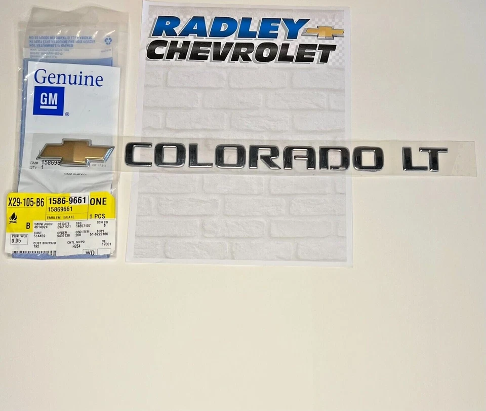 全新 正品 原始设备制造商 通用 雪佛兰 COLORADO EMBLEM 15869661 GMC  — 第 1/1 张图片