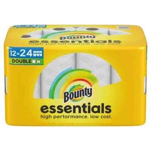 Bounty Essentials Select-A-Size Paper Towels, White, 12 Double Rolls 24  rolls - Picture 1 of 3