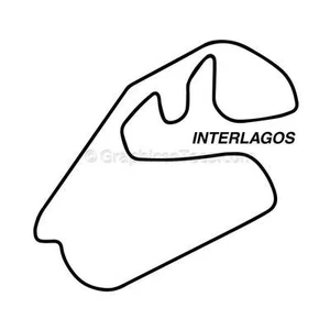 Adesivo Brasile Interlargos Race Track F1 Motor Racing Circuit GP decalcomania grafica - Foto 1 di 3