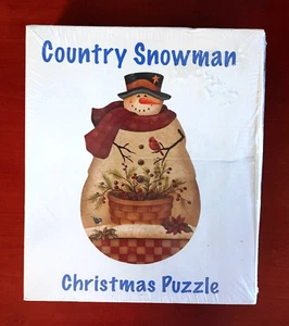 Country Snowman Puzzle 1000 Pcs 19" x 30.5" Cabin Rustic - Picture 1 of 2