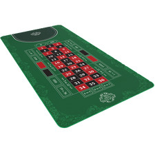 180x90cm Roulette Mat - Bullets Playing Cards