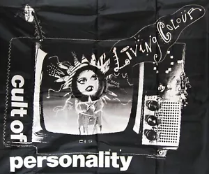 Vintage 1989 Living Colour Cult Of Personality Rock Concert Tapestry Banner Sign - Picture 1 of 1