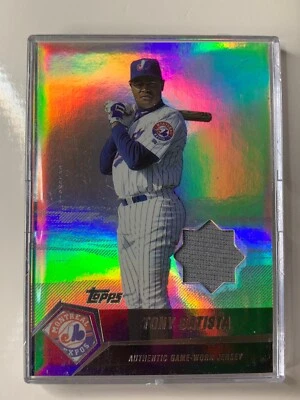 2004 Topps Clubhouse Collection Tony Batista #TB Game Worn Jersey Patch - Image 1 of 2