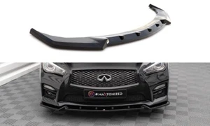 CUP Spoilerlippe SCHWARZ für Infiniti Q50 S MK1 Frontspoiler Spoilerschwert V2 - Imagen 1 de 8