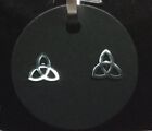 Silver Celtic Trinity Knot Triangle Studs