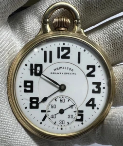 Hamilton ferrocarril grado especial 992B modelo 5 tamaño 50,7 mm 21 joyas 16s funcionando - Imagen 1 de 13