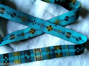 Kurzwaren GALON türkis gewebt 1 MX2,5 CM #BAND - Bild 1 von 2