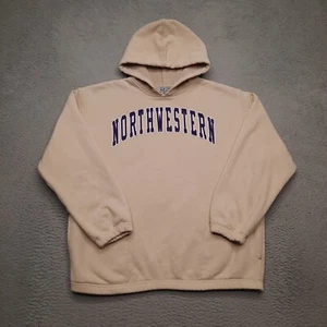 Northwestern Wildcats Sudadera con Capucha Hombres Pequeña Beige Púrpura Sudadera Polar Deletrear - Imagen 1 de 8