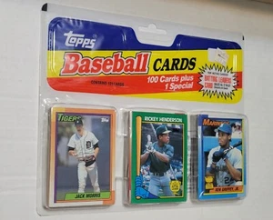 1990 Topps Ken Griffey Jr. Rookie on Top Blister Pack RARE 3 HOF Rickey & Morris - Picture 1 of 3