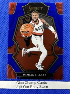 2022-23 #107 Damian Lillard Panini Select Premier Level Blue Parallel Portland - Picture 1 of 2