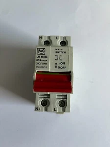 MK 63 AMP LN 5560s INTERRUPTOR PRINCIPAL DOBLE POLO AISLADOR - Imagen 1 de 1
