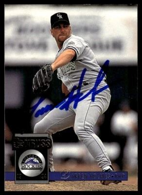 1994 Donruss Baseball Card Darren Holmes Colorado Rockies #222 Signed - Image 1 of 2