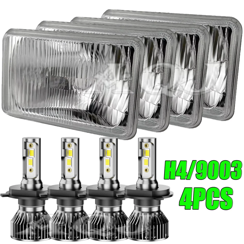 4pcs " LED Headlights Hi/Lo Beam H4 For Geo Storm 1990 -1991 Foto 1 de 4